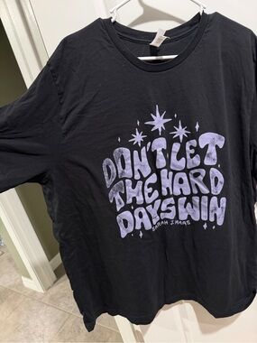 Bella Canvas Black Tee with Lavender Graphic